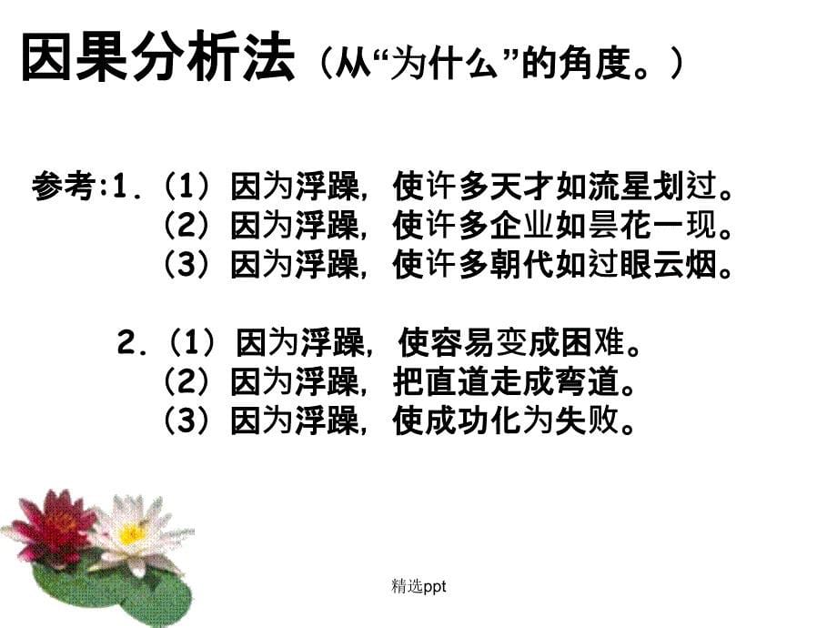 议论文训练二之并列式分论点_第5页