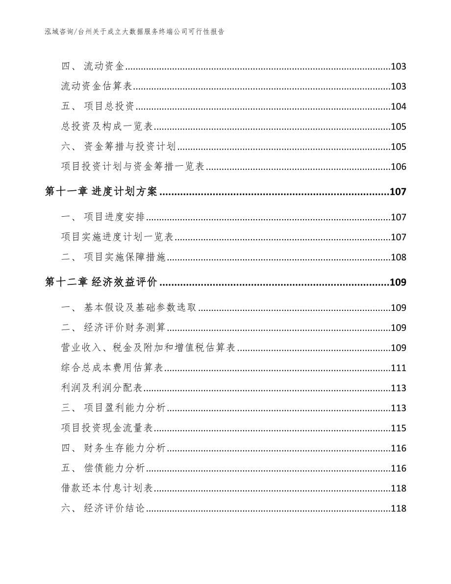 台州关于成立大数据服务终端公司可行性报告模板参考_第5页