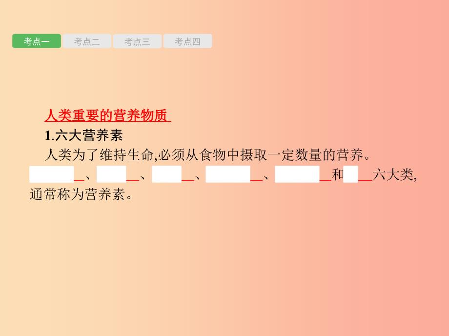 甘肃地区2019年中考化学总复习第十二单元化学与生活课件.ppt_第2页