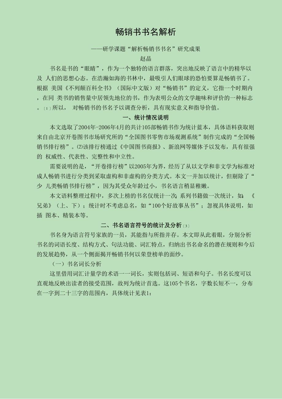 畅销书书名解析_第1页