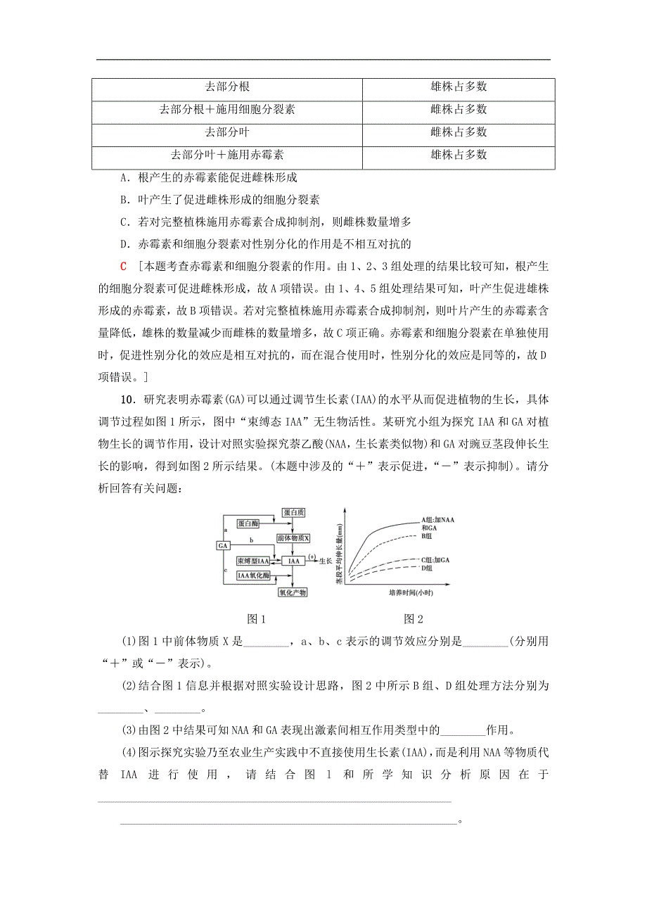 高中生物课时分层作业12其他植物激素及其应用苏教版必_第4页