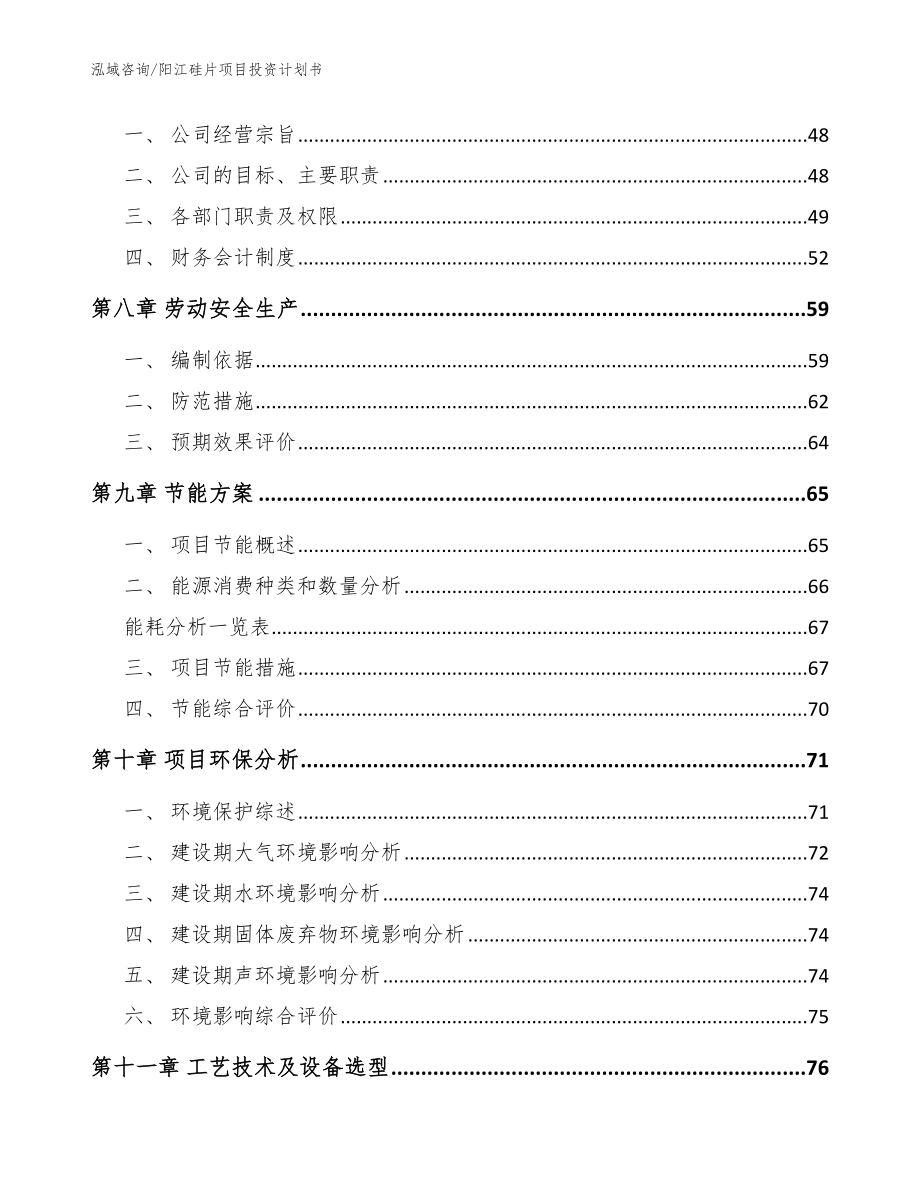 阳江硅片项目投资计划书【范文模板】_第3页