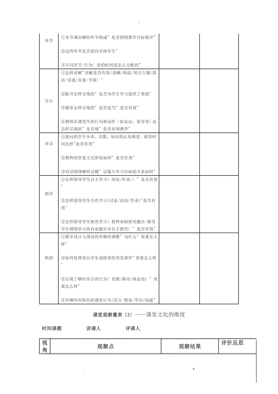 英语课堂观察量表_第3页
