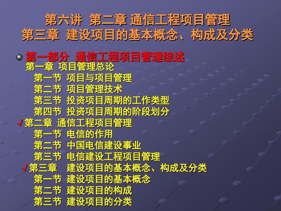 第六讲第二章 通信工程项目管理、第三章_第1页