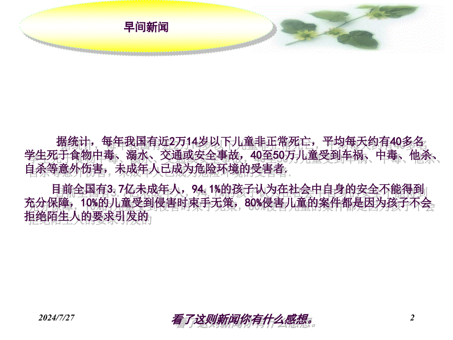 未成年人的自我保护ppt课件_第2页