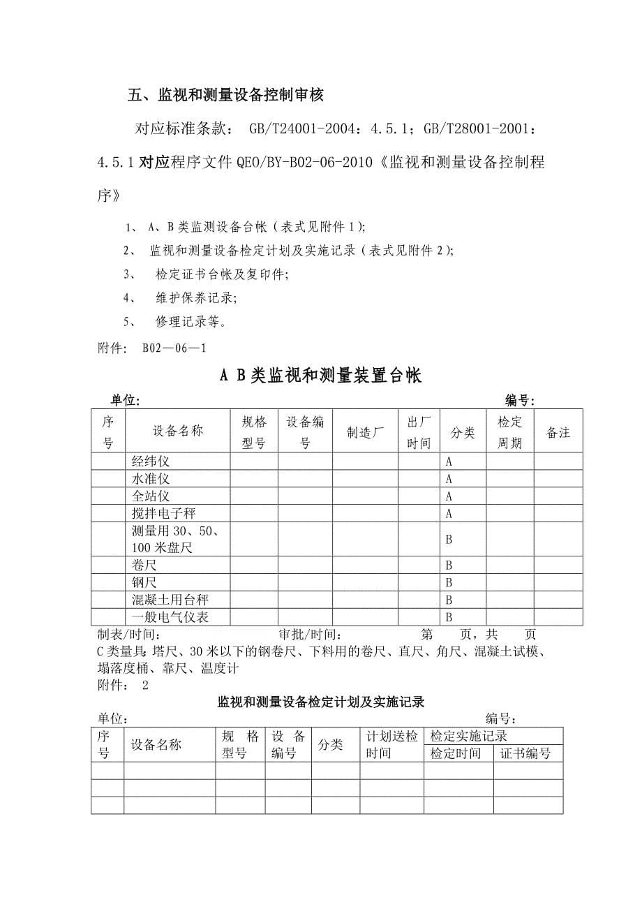 2012年内审检查表.doc_第5页