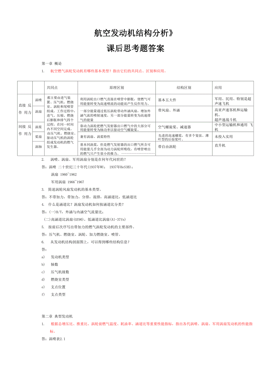 《航空发动机结构分析》思考题答案_第1页