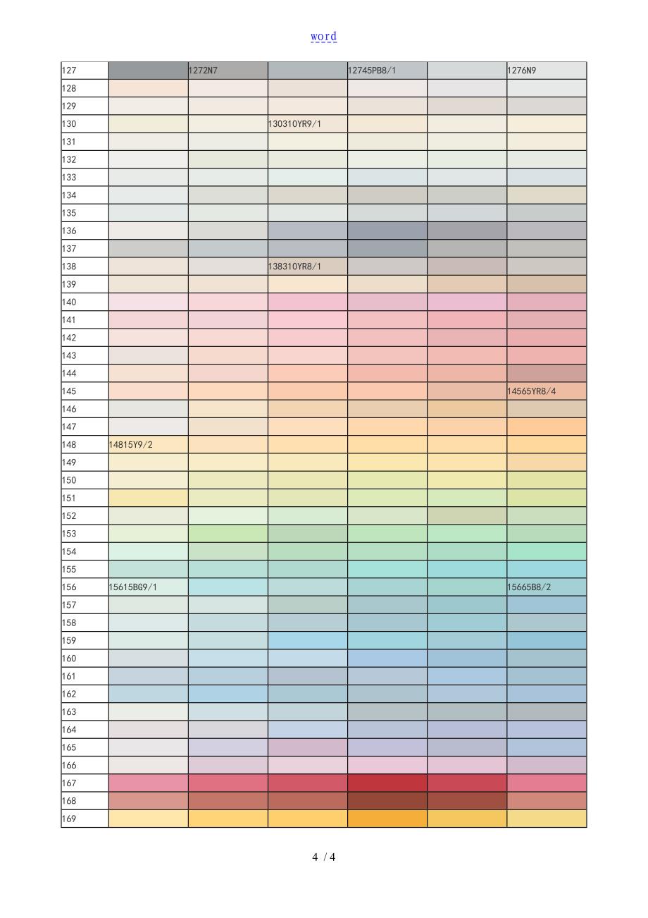 CBCC中国建筑色卡千色卡色号查询表格_第4页