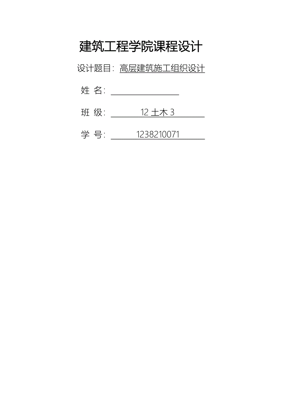 高层主体结构施工组织设计_第1页