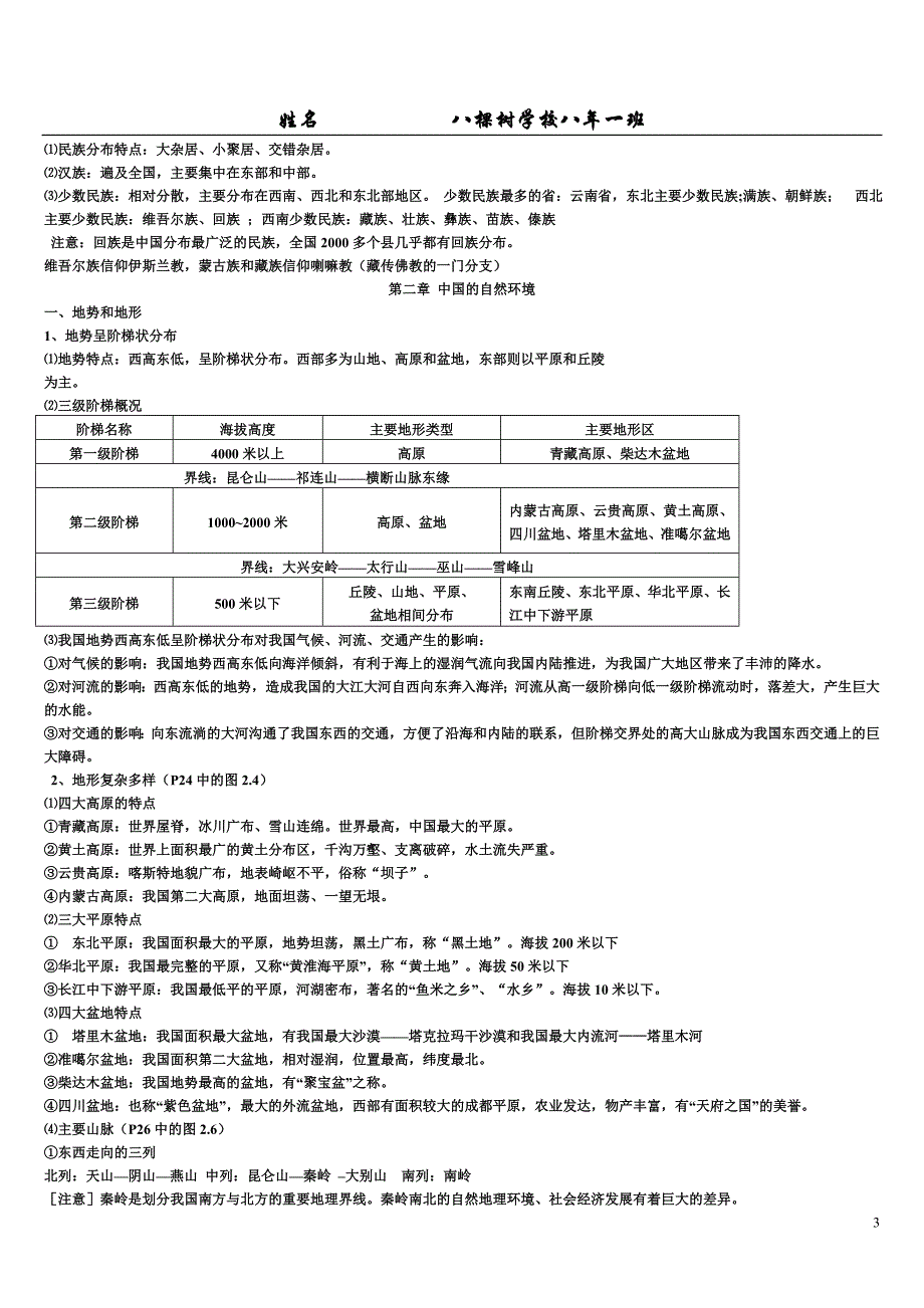 2013年最新人教版八年级地理上册复习提纲.doc_第3页