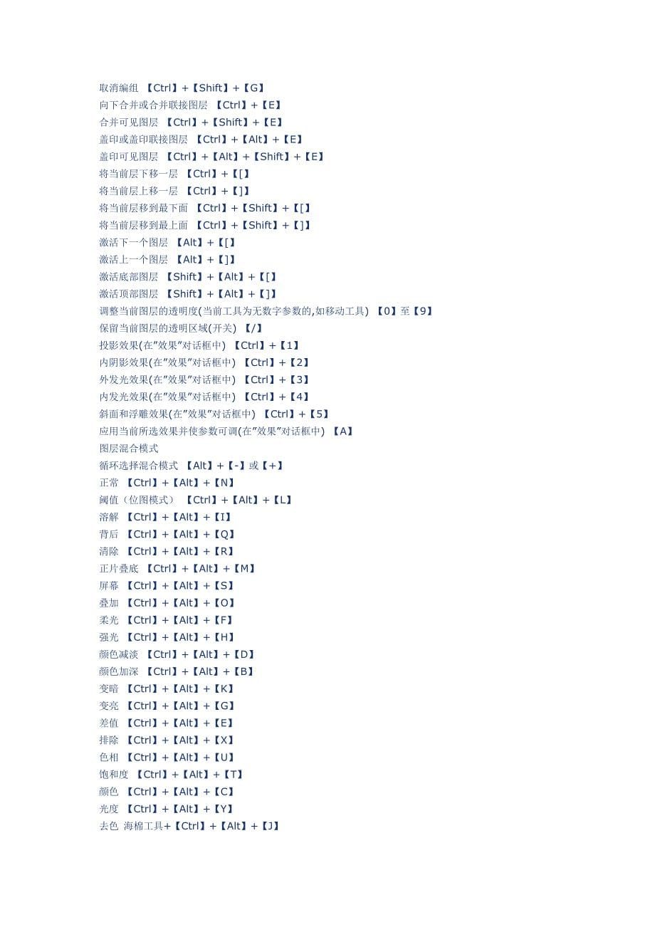 PHOTOSHOP快捷键大全.doc_第5页