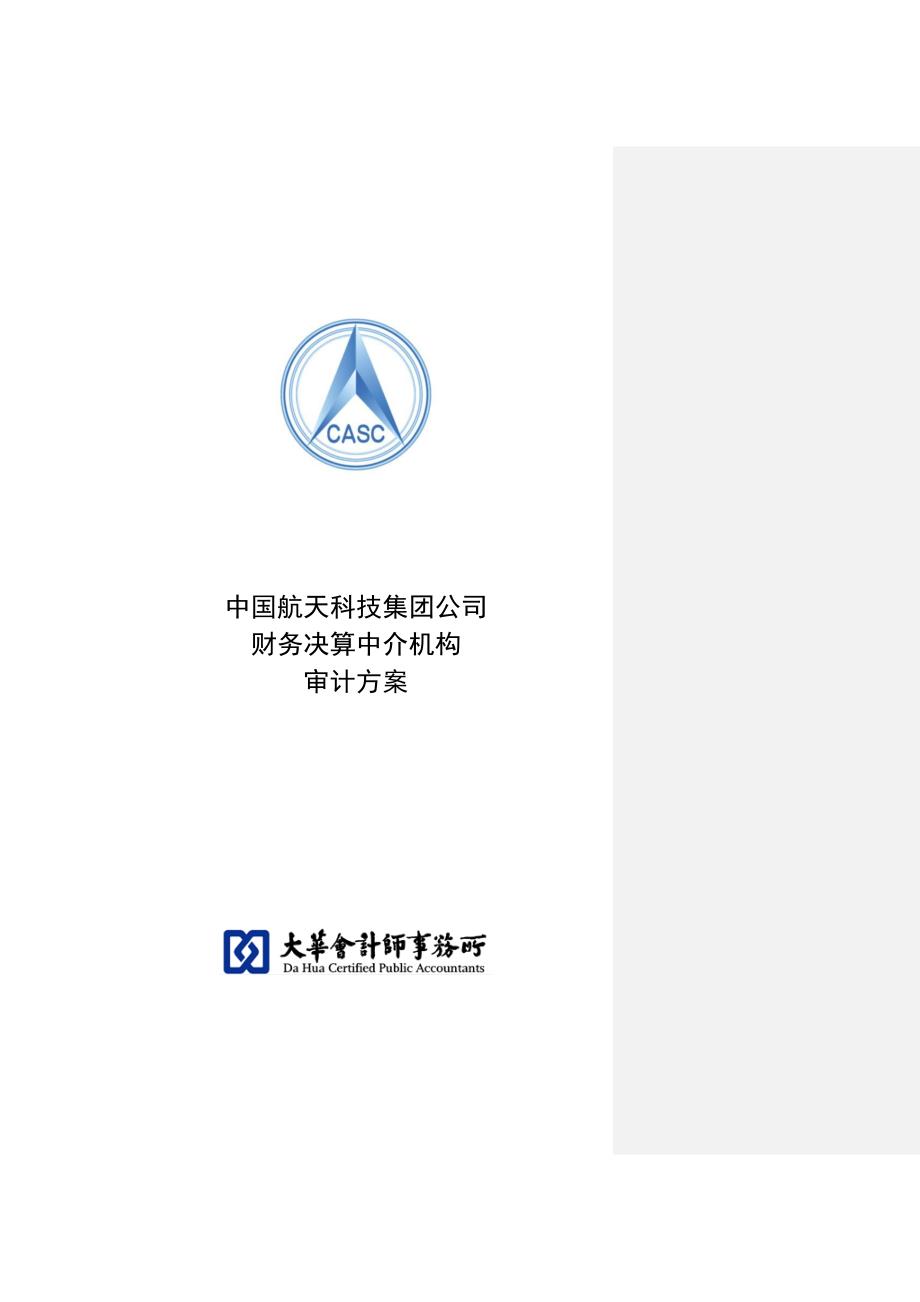 财务决算中介机构审计专题方案_第1页
