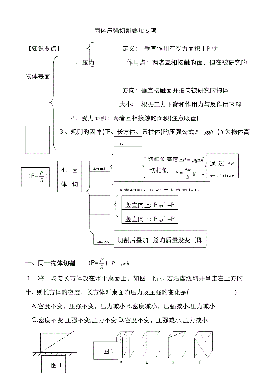 固体压强切割叠加专题_第1页
