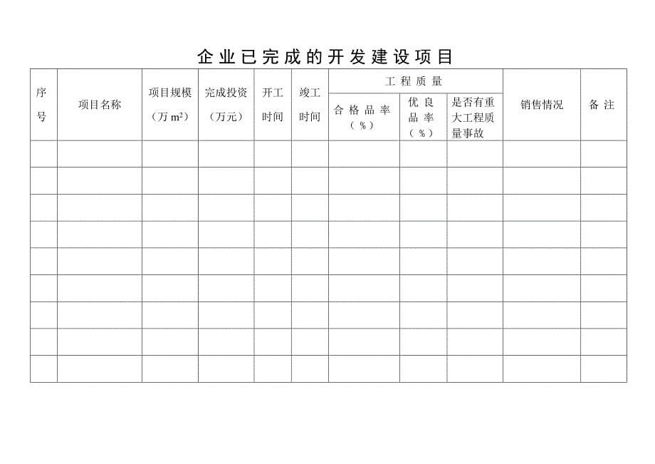 房地产开发企业资质申报表范本_第5页