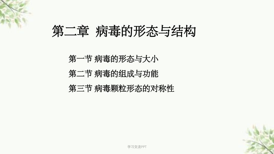 病毒学第二章 病毒的形态与结构课件_第1页