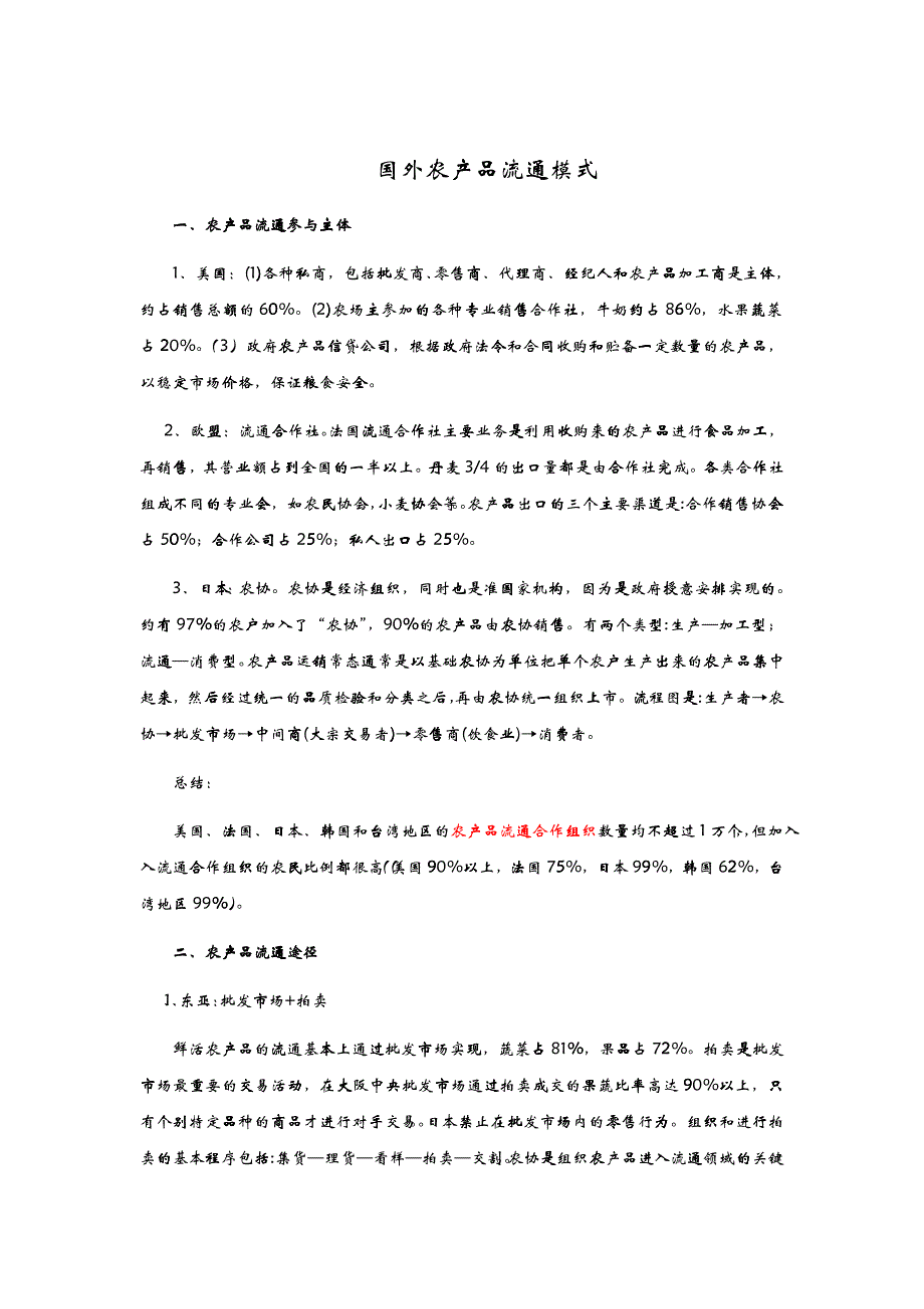 国外农产品流通模式介绍_第1页
