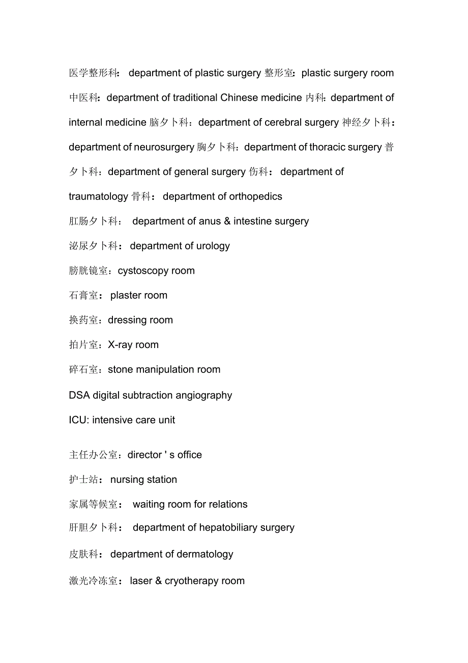 各科医生中英文对照_第4页