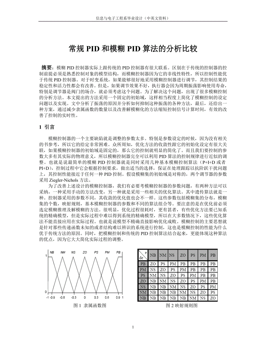 中英文翻译--常规PID和模糊PID算法的分析比较.doc_第2页