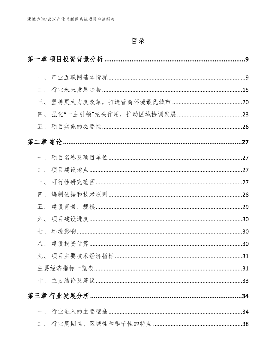 武汉产业互联网系统项目申请报告_范文参考_第2页