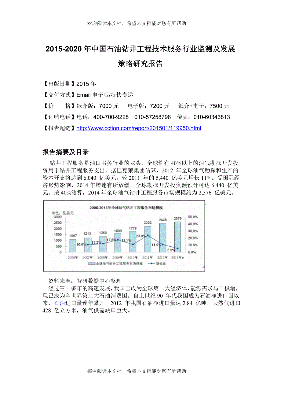 石油钻井工程技术服务行业监测及发展策略研究报告_第4页