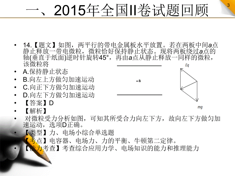 高考物理试题分析及复习策略_第3页