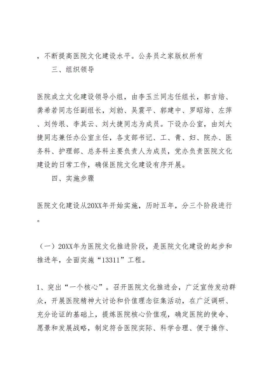 医院文化建设实施方案_第3页