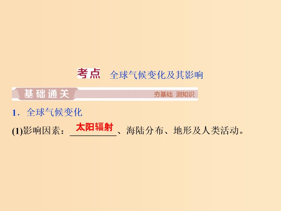 2019版高考地理一轮复习 第4章 从人地关系看资源与环境 第17讲 全球气候变化及其对人类的影响课件 鲁教版.ppt_第3页