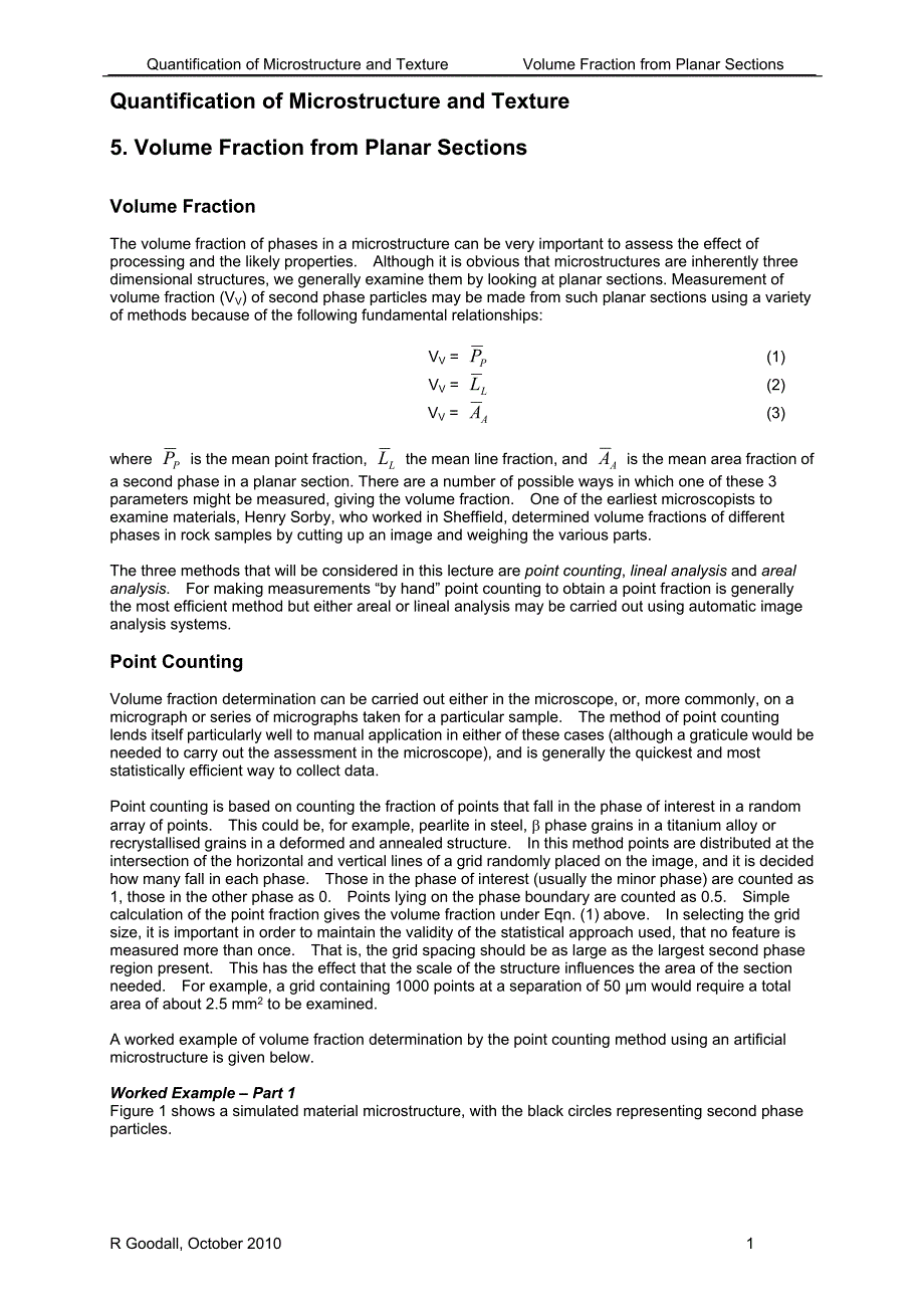 显微结构的量化处理及组织分析的教程 Lecture Notes 2.docx_第1页