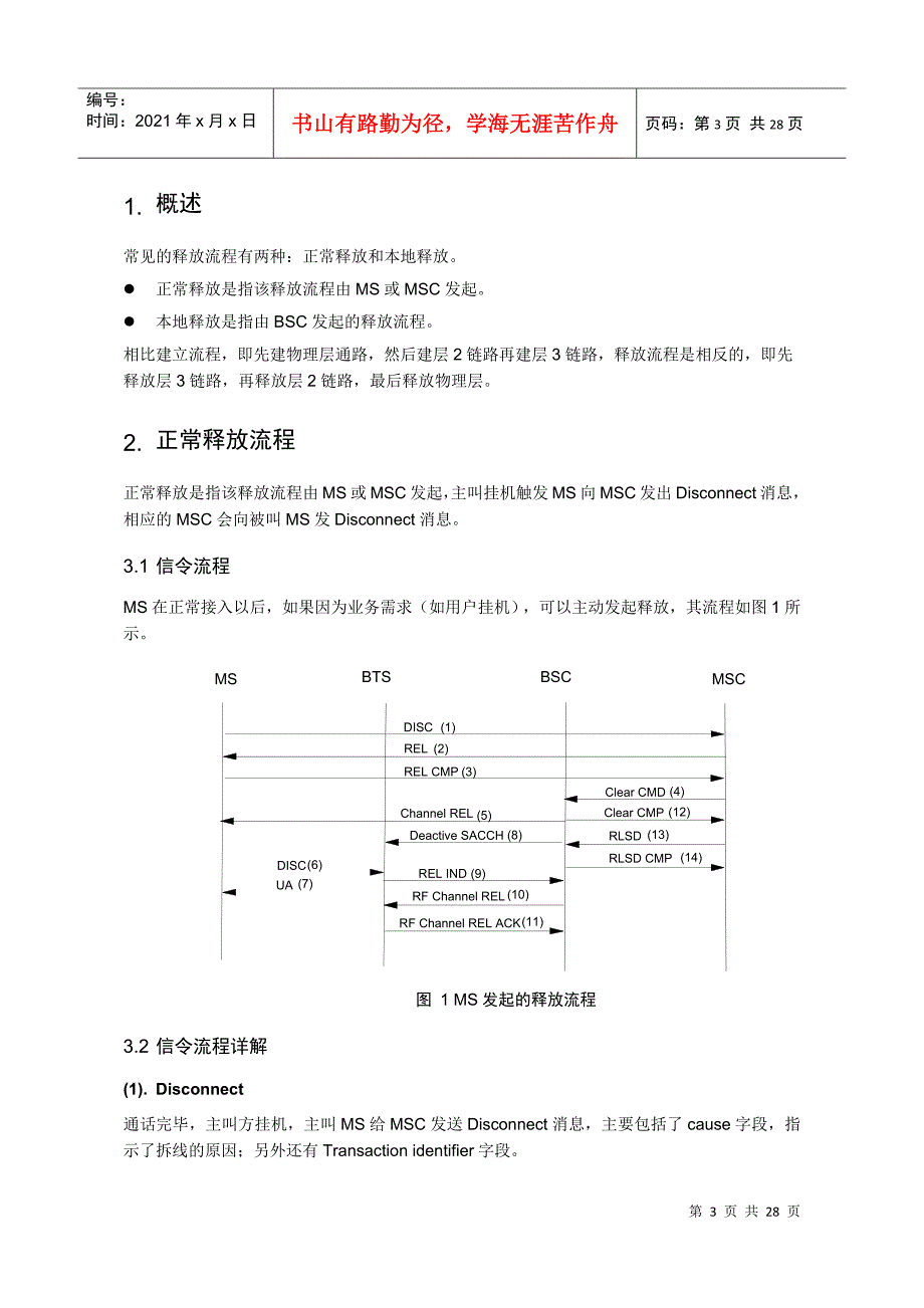 GSMBSS信令消息诠释-释放流程_第4页