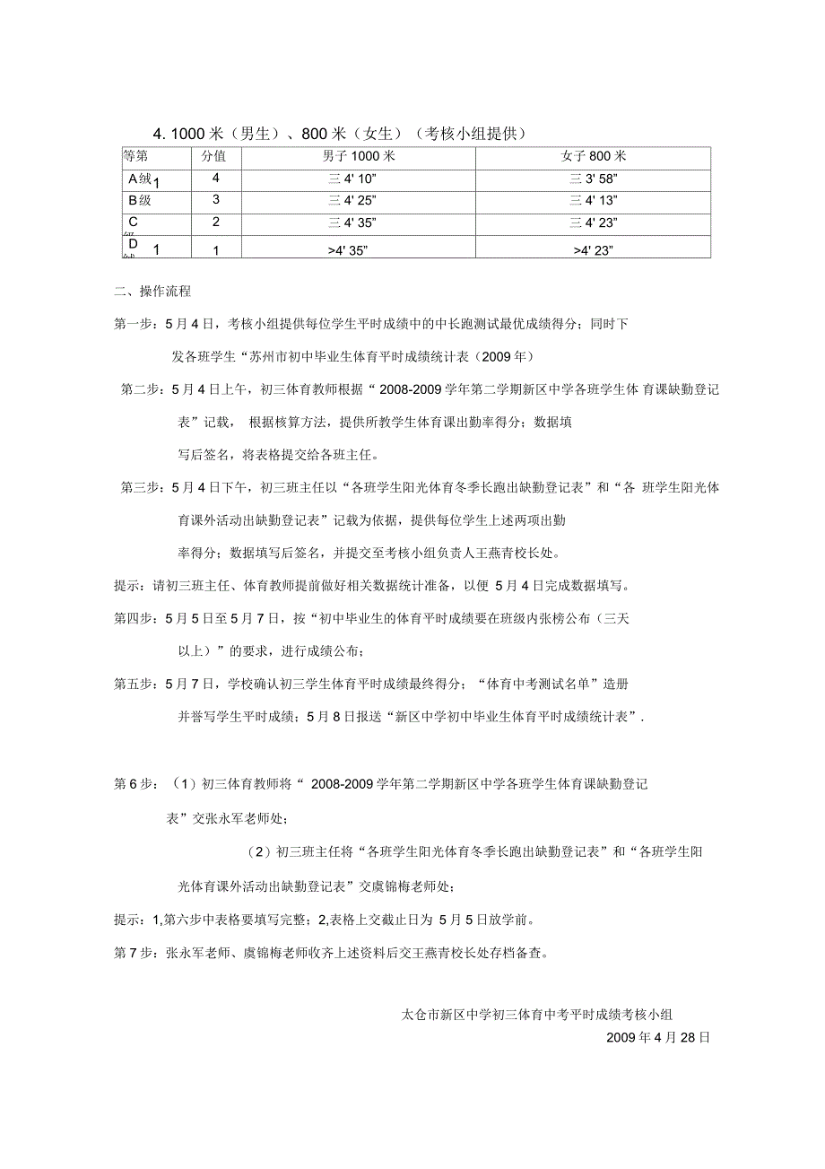 初三毕业生体育平时成绩之出勤率核算方案及操作流程_第2页