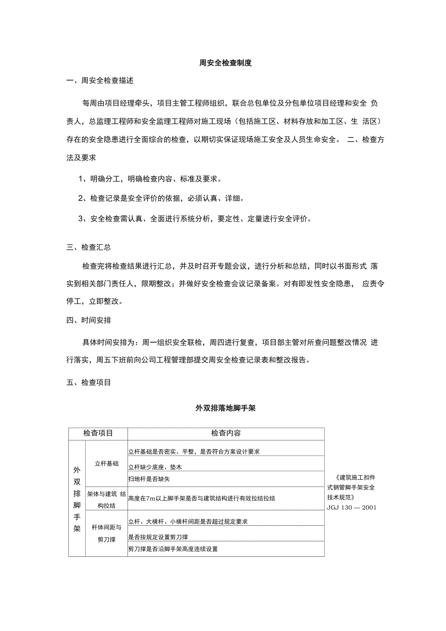 建筑施工现场周安全检查制度_第2页