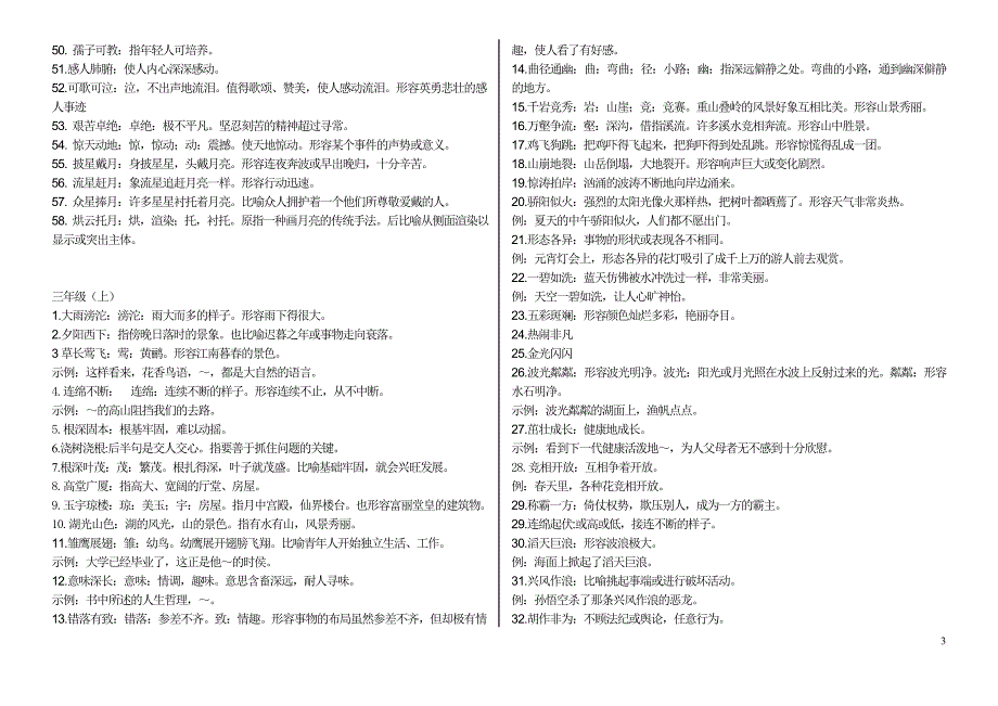 小学1-6年级成语及解释大全[1]_第3页