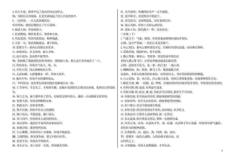 小学1-6年级成语及解释大全[1]_第5页