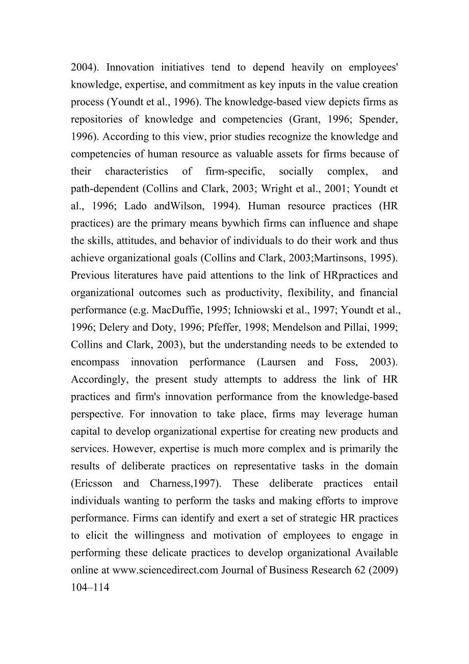 战略人力资源管理实践与创新的性能 中介角色的知识管理能力毕业论文外文翻译_第2页