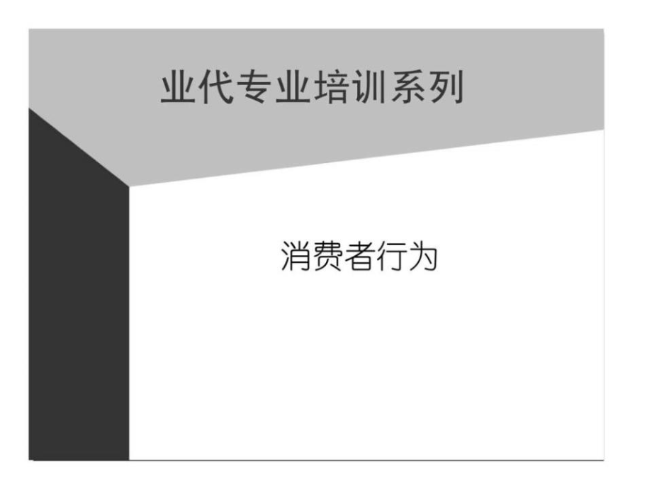 业代专业培训系列-消费者行为_第1页