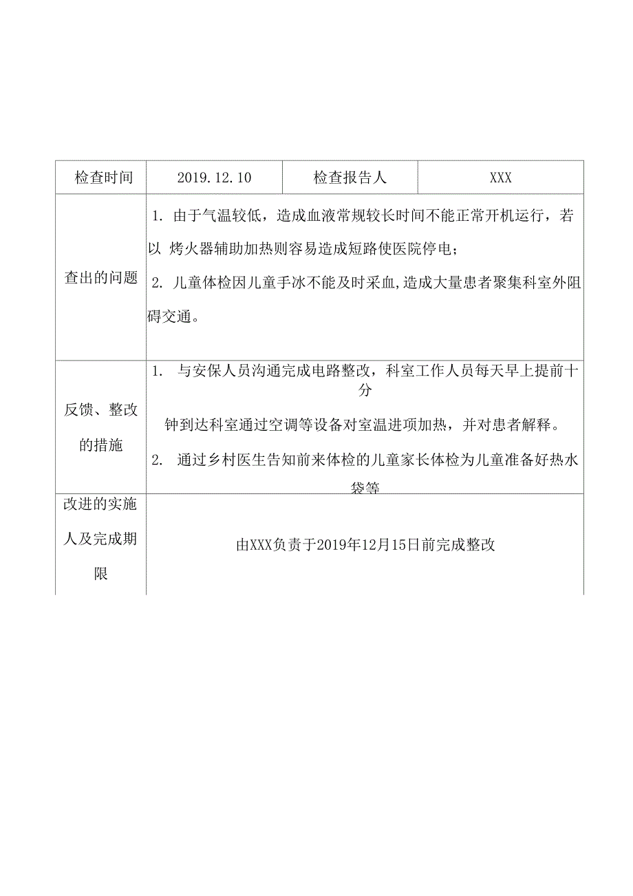 检验科自查、反馈、整改记录表_第2页