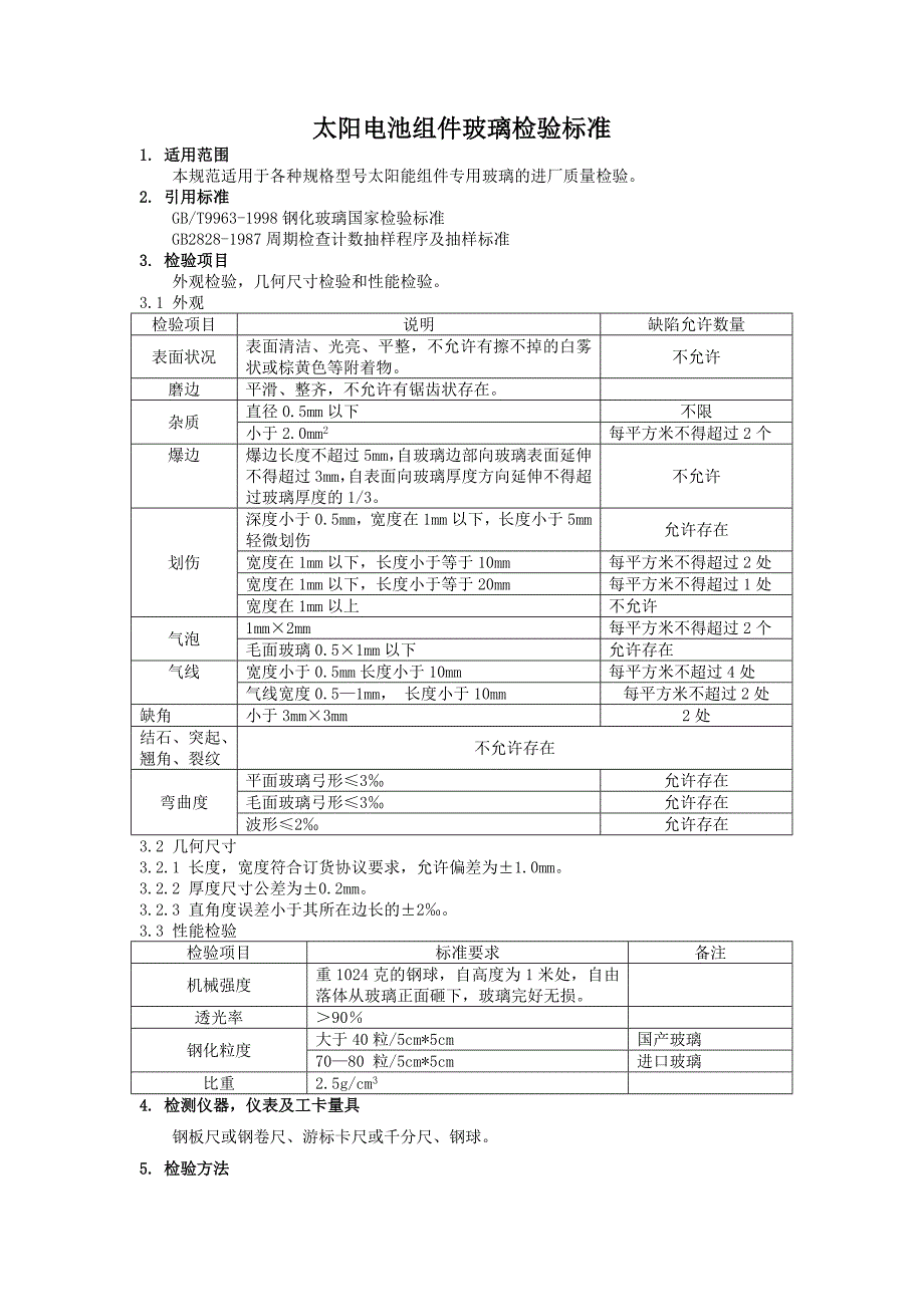 组件原材料检验标准_第2页