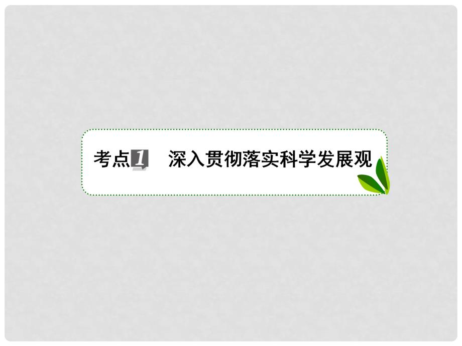 高考政治一轮复习 第四单元 发展社会主义市场经济 10 科学发展观和小康社会的经济建设课件 新人教版_第3页