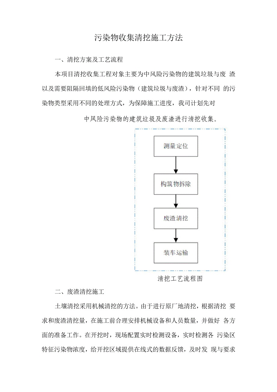 污染物收集清挖施工方法.docx_第1页