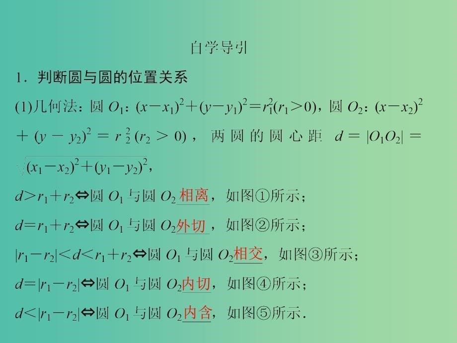 高中数学 4.2.2圆与圆的位置关系课件2 新人教A版必修2.ppt_第5页