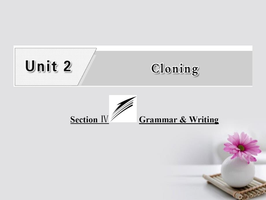 2017-2018学年高中英语 Unit 2 Cloning Section Ⅳ Grammar Writing课件 新人教版选修8_第1页