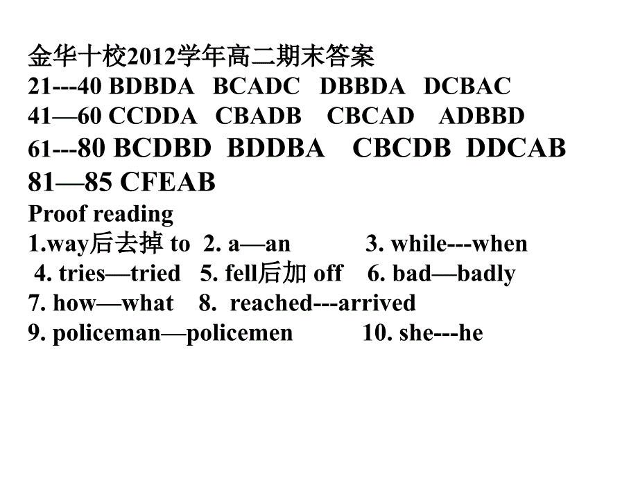 高中英语m5教学课件-高二英语金华十校期末试卷_第1页