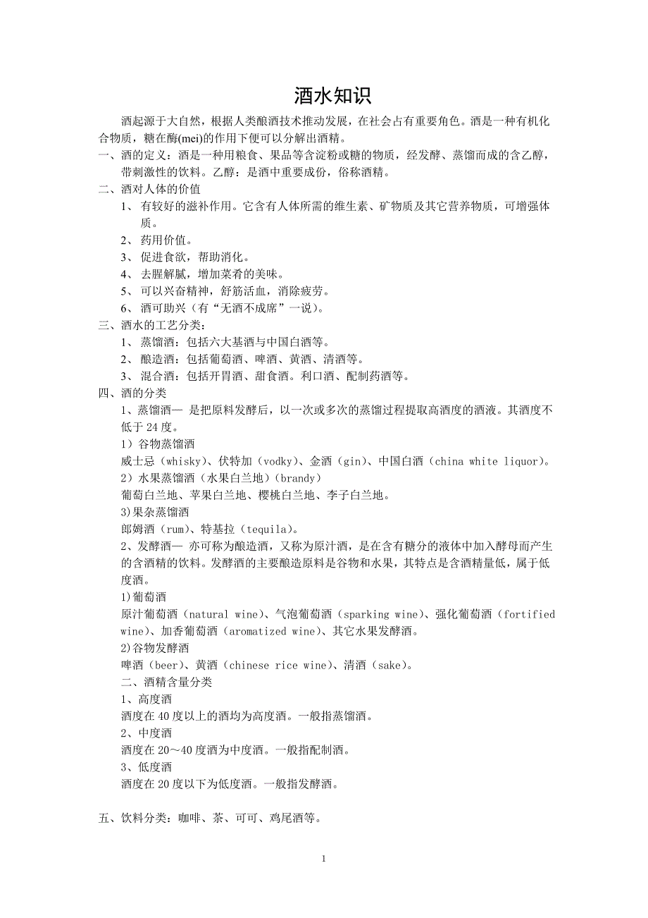 酒水知识(gw)_第1页