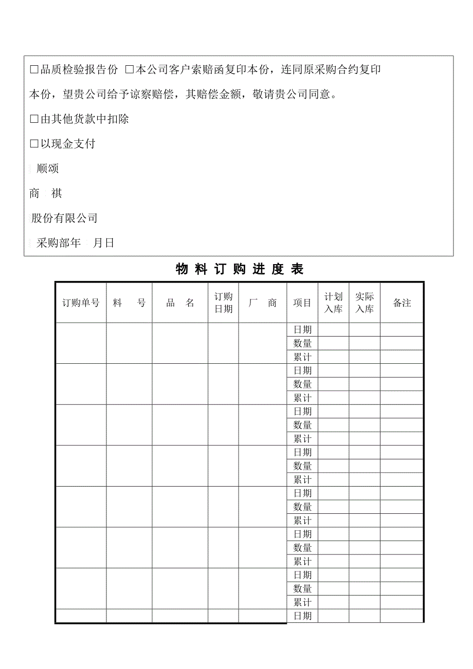 推销所需各种表格_第3页