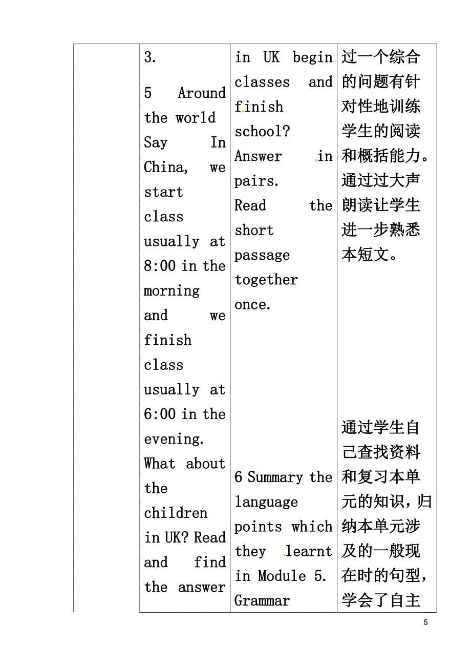 七年级英语上册Module5MyschooldayUnit3Languageinuse教案（新版）外研版_第5页