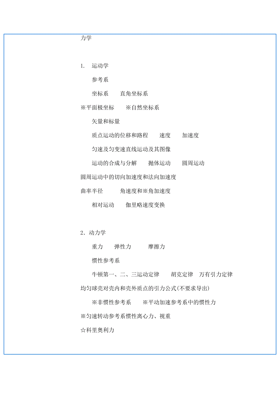 全国中学生物理竞赛内容提要_第2页