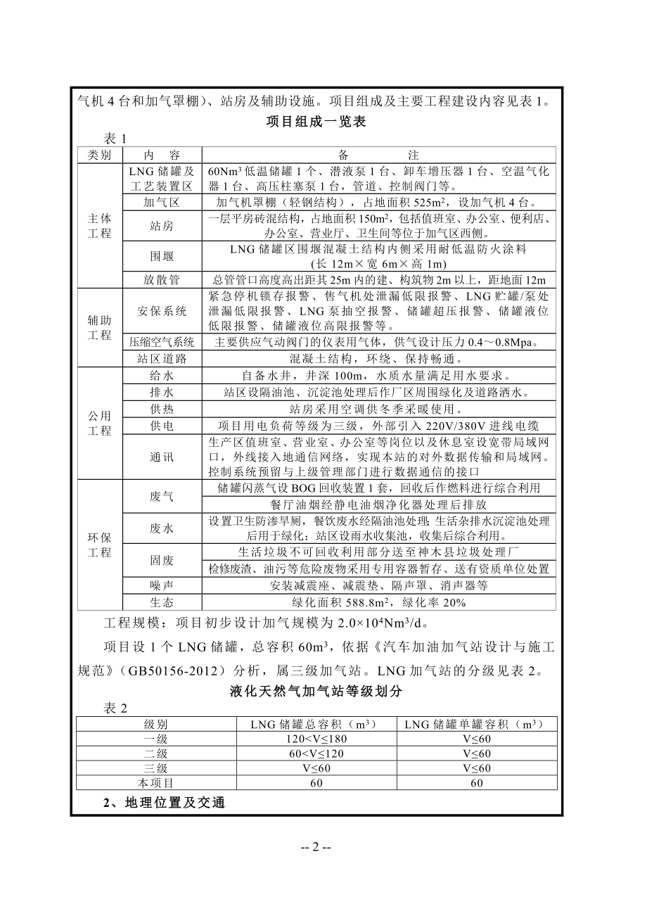 神木县胜利加油站新建液化天然气加气站项目环境影响评价报告.doc_第2页