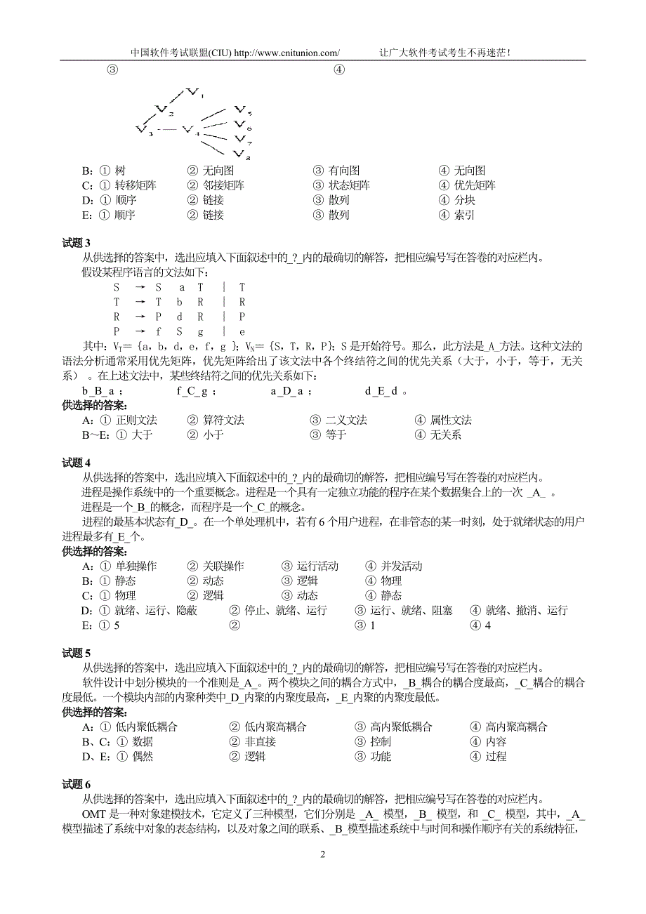 1999年度高级程序员上午试卷.doc_第2页