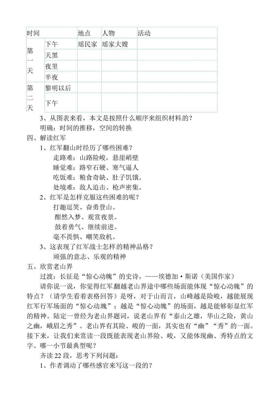 《老山界》教学设计[1101]_第2页