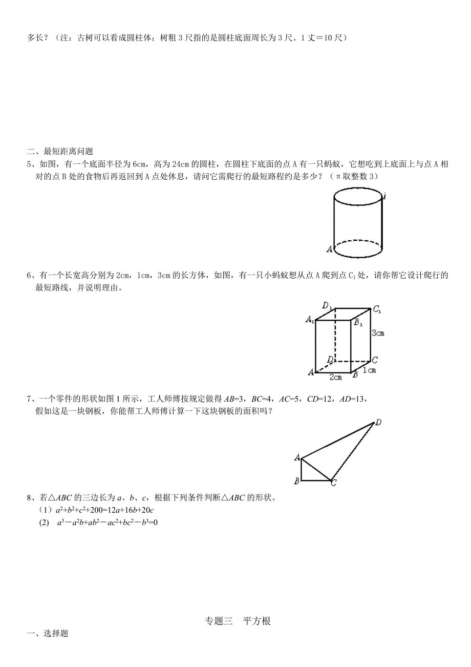 八年级数学寒假作业_第4页